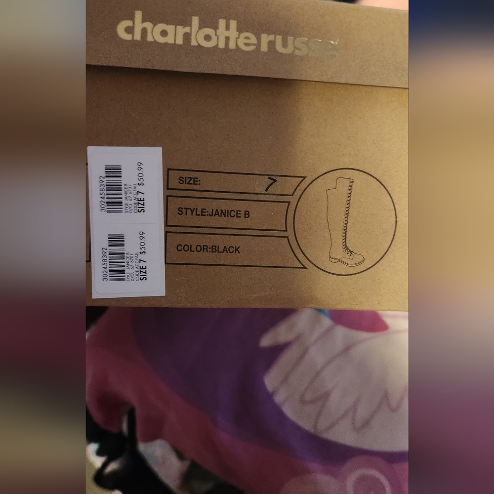 Charlotte Russe over the knee lace up boots